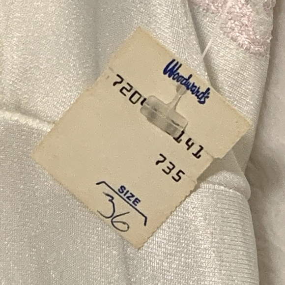 NWT Vintage French Maid Full Length Slip in Ivory & Pale Pink | Size 36 - Picture 7 of 12